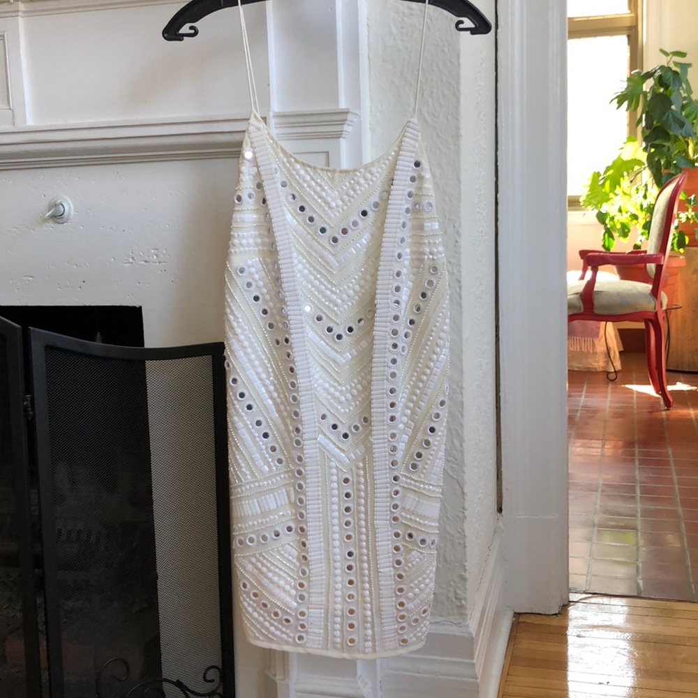 Embellished slip dress